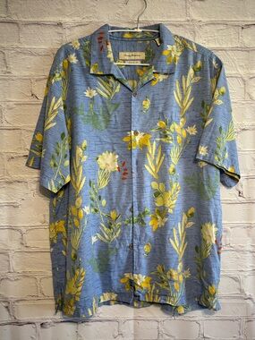 Tommy Bahama Blue Floral Button-Down Shirt